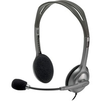 H111 Stereo Headset Cuffia Padiglione auricolare Connettore 3.5 mm Grigio