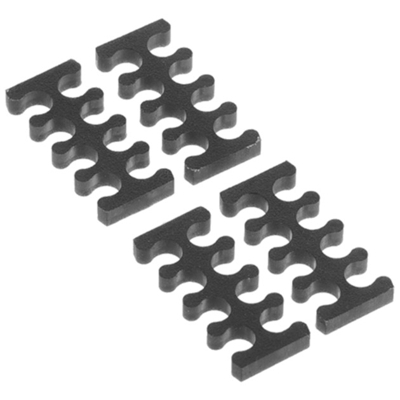 Eiskamm X8 - 3mm - 4 Stück schwarz Nero, Instradamento dei cavi