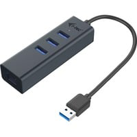 Metal U3METALG3HUB hub di interfaccia USB 3.2 Gen 1 (3.1 Gen 1) Type-A 5000 Mbit/s Grigio, Hub USB en oferta