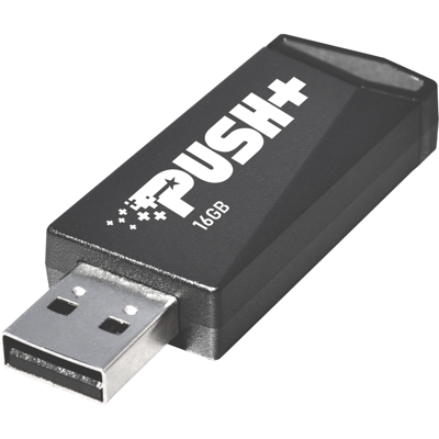 Push+ unità flash USB 16 GB USB tipo A 3.2 Gen 1 (3.1 Gen 1) Nero, Chiavetta USB