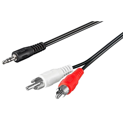 AVK 118-1000 10.0m cavo audio 10 m 3.5mm 2 x RCA Nero