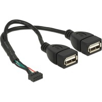 84933 cavo USB 0,2 m USB 2.0 2 x USB A Nero, Adattatore