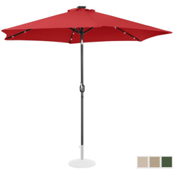 Uniprodo Ombrellone Palo Centrale Ombrellone da Giardino LED Rosso Rotondo en oferta
