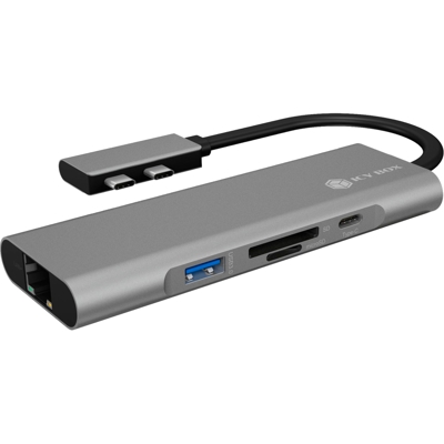 IB-DK4043-2C replicatore di porte e docking station per notebook Antracite