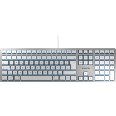 KC 6000 SLIM FOR MAC tastiera USB QWERTZ Tedesco Argento