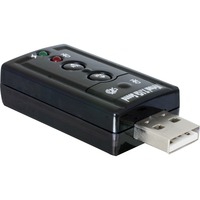 61645 adattatore per inversione del genere dei cavi USB 2.0 2x 3,5 Nero, Scheda audio