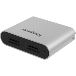 Workflow microSD Reader lettore di schede USB 3.2 Gen 1 (3.1 Gen 1) Type-C Nero, Argento en oferta