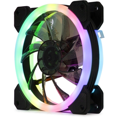 Silent Fan 120 RGB Case per computer Ventilatore 12 cm Nero, Bianco, Ventola