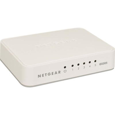 GS205 Non gestito Gigabit Ethernet (10/100/1000) Bianco, Interruttore