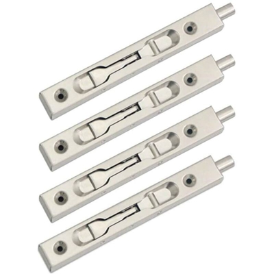 LangRay confezione da 4 (2 paia) chiavistello per porta a filo serratura a scorrimento, azione della leva di sicurezza con chiavistello nascosto,