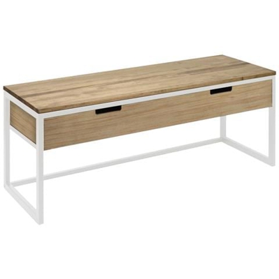 Mobiletto Da Tv Icub3 Con Cassetto - Industriale 40x120x45cm Bianco