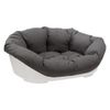 Ferplast Cesta-sofà Siesta Deluxe bianca con rivestimento antracite - Tg. 10: L 93 x P 68 x H 28 cm en oferta