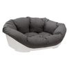 Ferplast Cesta-sofà Siesta Deluxe bianca con rivestimento antracite - Tg. 10: L 93 x P 68 x H 28 cm