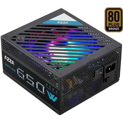 PSAZ-650W(ARGB) alimentatore per computer 20+4 pin ATX ATX Nero, Alimentatore PC