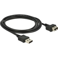 2m 2xUSB2.0-A cavo USB USB 2.0 USB A Nero, Cavo di prolunga