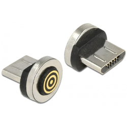 65932 adattatore per inversione del genere dei cavi Magnet USB Type Micro-B Nero, Argento en oferta