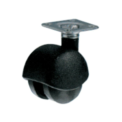 RUOTE DOPPIE PER MOBILIO IN MATERIALE PLASTICO NERO - PERNO CON PIASTRA - kg 15 - ø 35 - Oreca precio