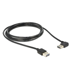 1m USB 2.0 A m/m 90° cavo USB USB A Nero precio