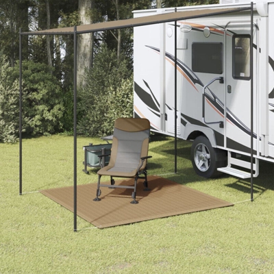 vidaXL Tappeto da Tenda 200x200 cm Grigio Talpa - Grigio talpa