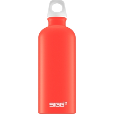 Lucid Scarlet Touch Uso quotidiano 600 ml Alluminio Arancione, Bianco, Bottiglia di acqua