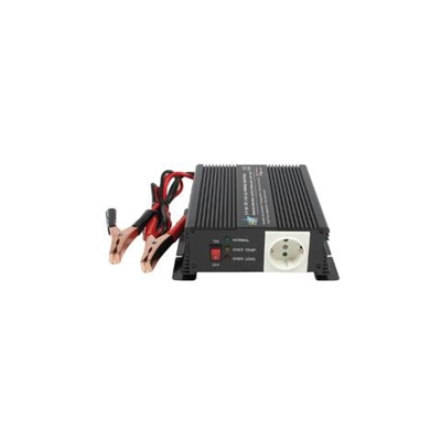 24V-230V 600W, auto, DC-to-AC, Universale, Surriscaldamento, Sovraccarico, Cortocircuito, Nero