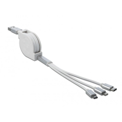 85850 cavo USB 0,98 m USB 2.0 USB A USB C/Micro-USB B/Lightning Argento, Bianco precio