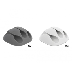 18297 organizer per cavi Scrivania/Parete Supporto per cavo Grigio, Bianco 6 pezzo(i) en oferta