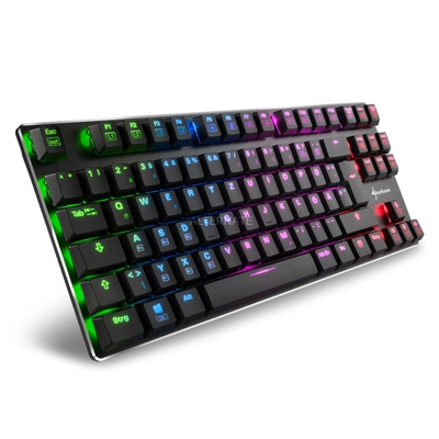PureWriter TKL RGB tastiera USB Tedesco Nero, Tastiera da gioco