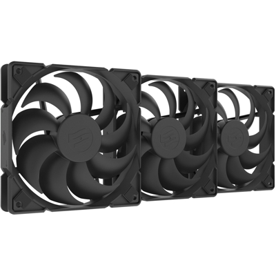 Sigma HP 120 KIT Case per computer Ventilatore 12 cm Nero 3 pz, Ventola