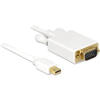 mini Displayport > VGA 15 pin male 1m mini Displayport 20pin VGA 15pin Bianco, Adattatore