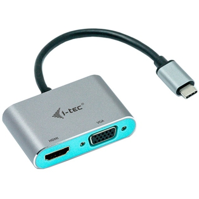 Metal USB-C HDMI and VGA Adapter, Adattatore