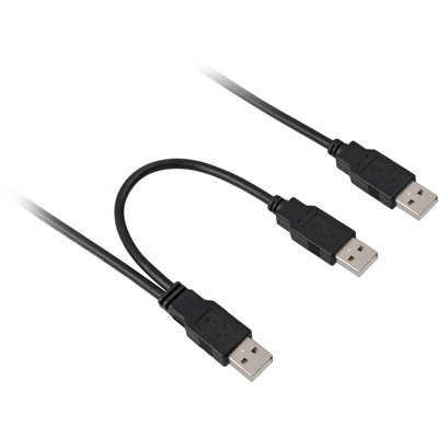 82769 cavo USB 0,7 m USB A 2 x USB A Nero