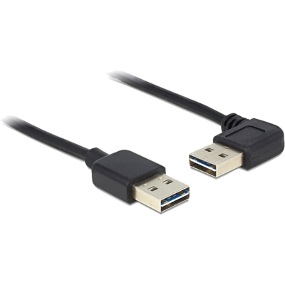 3m USB 2.0 A m/m 90° cavo USB USB A Nero