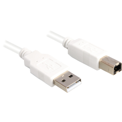 0.5m, USB2.0-A/USB2.0-B cavo USB USB A USB B Bianco precio