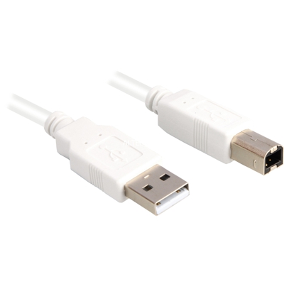0.5m, USB2.0-A/USB2.0-B cavo USB USB A USB B Bianco
