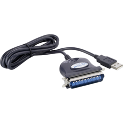 USB / parallel converter cavo per stampante Nero, Adattatore en oferta