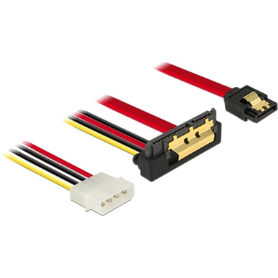85231 cavo SATA 0,3 m SATA 7-pin + Molex (4-pin) SATA 22-pin Nero, Adattatore