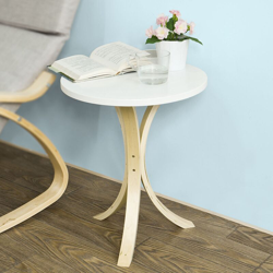 Tavolino da caffè tavolo in Legno Consolle Laterale Tavolino basso da divano Elegante Bianco características