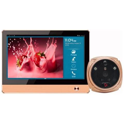 Spioncino Per Porte Lkm Security® Con Ampio Display Touch Screen Da 7 Pollici Con Sistema Android Con Funzione Wifi + Gsm Colore Bronzo en oferta