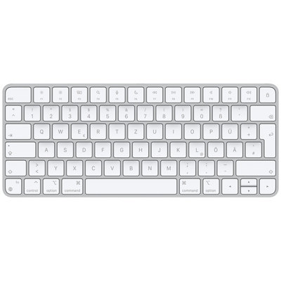 Magic tastiera USB + Bluetooth Tedesco Alluminio, Bianco