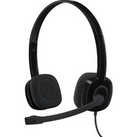 Stereo Headset H151 Cuffia Padiglione auricolare Connettore 3.5 mm Nero