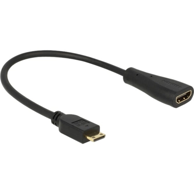 0.23m mini-HDMI/HDMI cavo HDMI 0,23 m HDMI Type C (Mini) HDMI tipo A (Standard) Nero, Adattatore