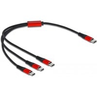 86712 cavo USB 0,3 m USB 2.0 USB C 3x USB C Nero, Rosso