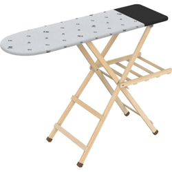 Asse da Stiro in Legno con Fascia Poggiaferro Altezza Regolabile 117x40.5x90cm precio