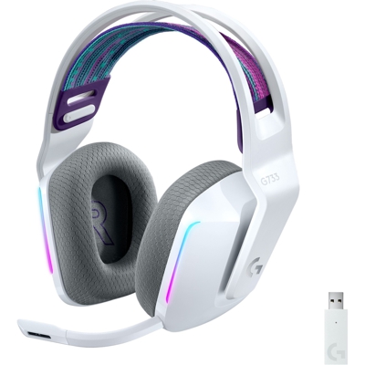 G733 Cuffia Padiglione auricolare Bianco, Cuffia da gioco