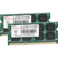 8GB DDR3-1333 SQ memoria 2 x 4 GB 1333 MHz características