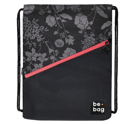 be.bag be.daily zaino Borsa con chiusura a cordoncino Nero, Grigio, Rosa Poliestere