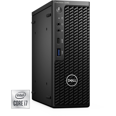Precision 3240 DDR4-SDRAM i7-10700 CFF Intel® Core™ i7 di decima generazione 16 GB 512 GB SSD Windows 10 Pro Stazione di lavoro Nero, PC completo
