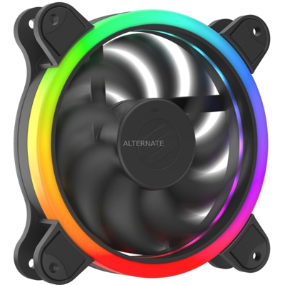 Corona HP EVO ARGB Case per computer Ventilatore 12 cm Nero 1 pz, Ventola