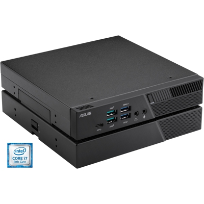 90MS01L1-M02480 PC/stazione di lavoro DDR4-SDRAM i7-9700T mini PC Intel® Core™ i7 di nona generazione 8 GB 256 GB SSD Windows 10 Pro Nero, Mini-PC